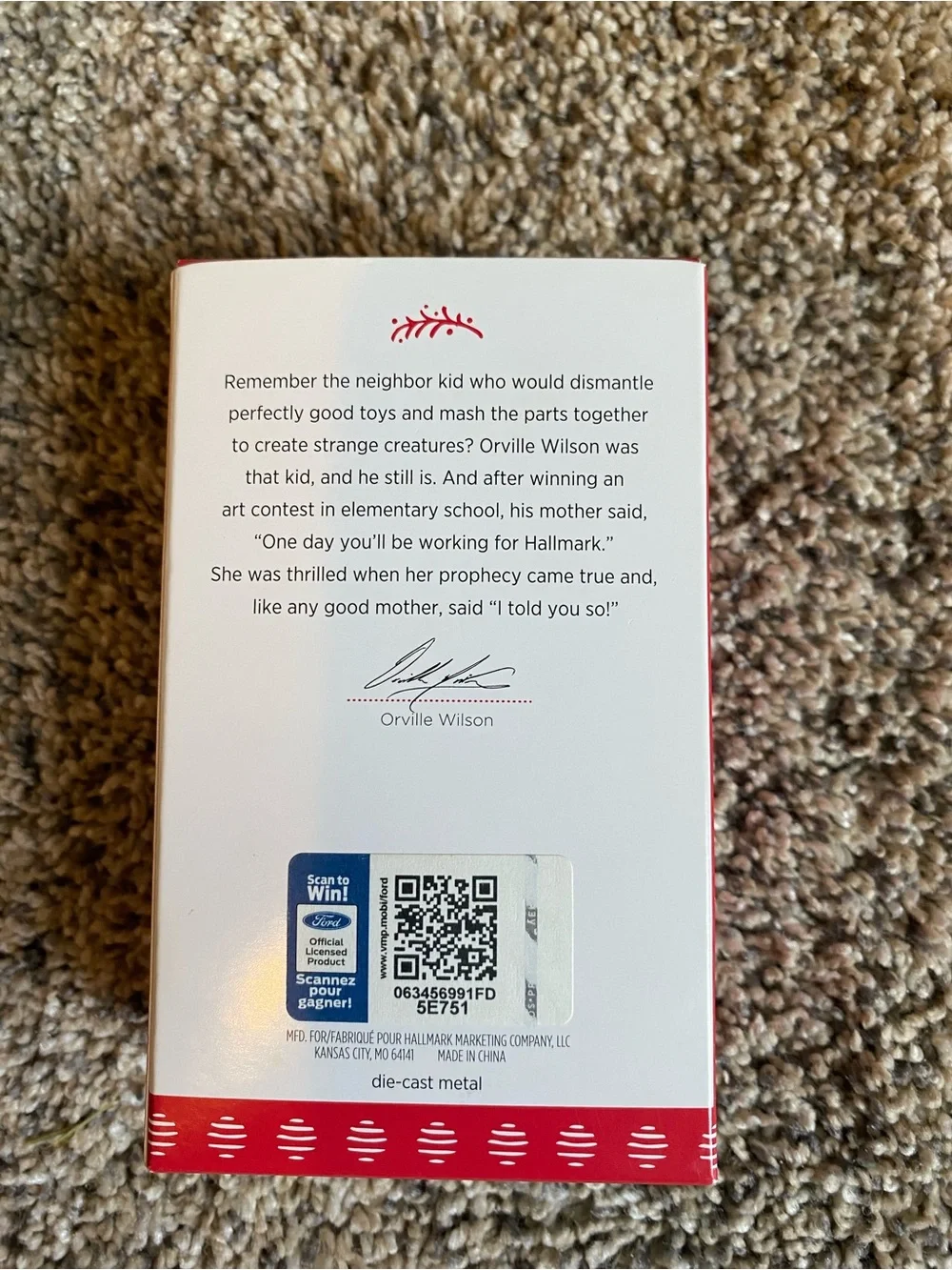 Hallmark keepsake ornament